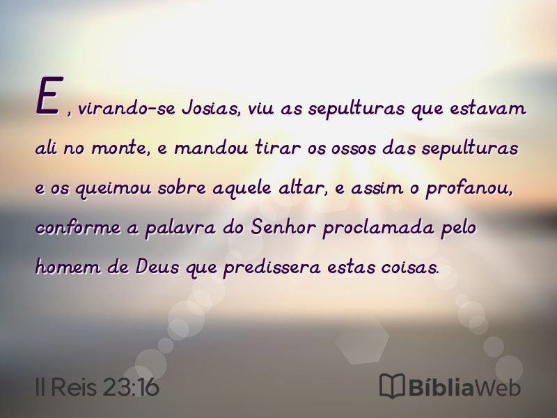 II Reis 23:16 em imagem para compartilhar
