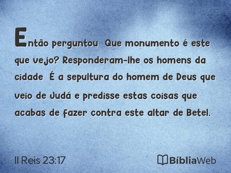 II Reis 23:17 em imagem para compartilhar