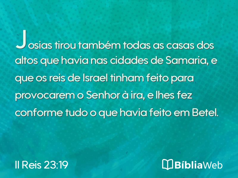 II Reis 23:19 em imagem para compartilhar