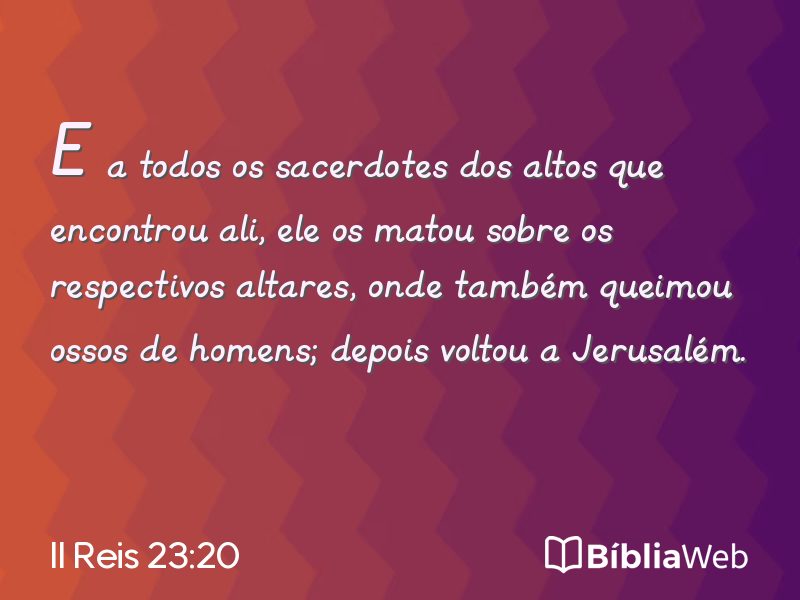 II Reis 23:20 em imagem para compartilhar