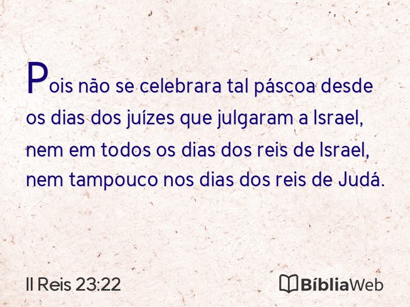 II Reis 23:22 em imagem para compartilhar