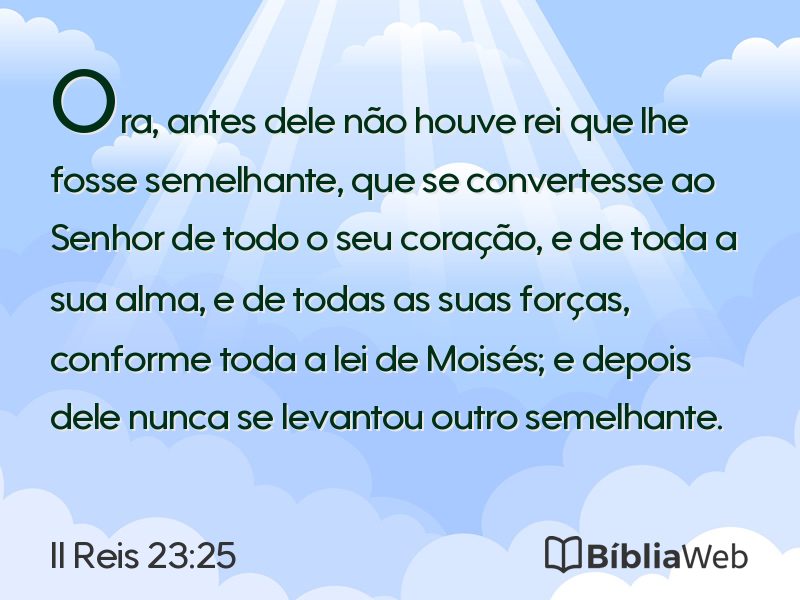 II Reis 23:25 em imagem para compartilhar