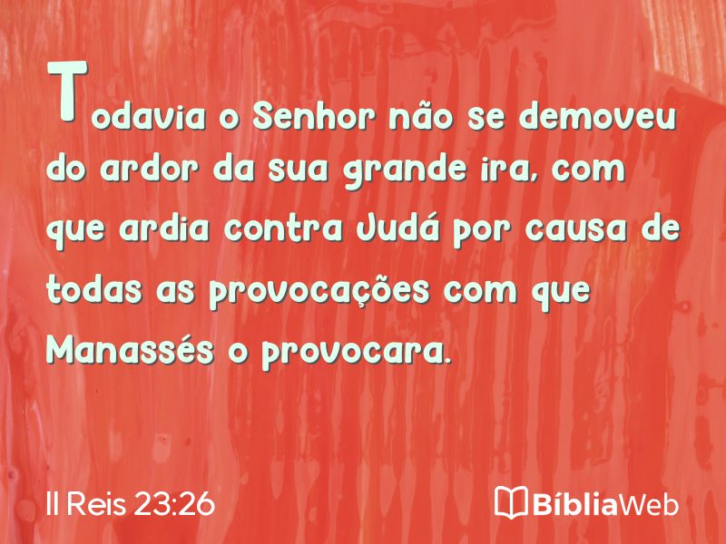 II Reis 23:26 em imagem para compartilhar