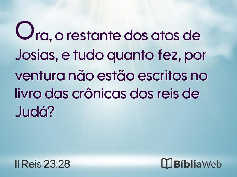 II Reis 23:28 em imagem para compartilhar