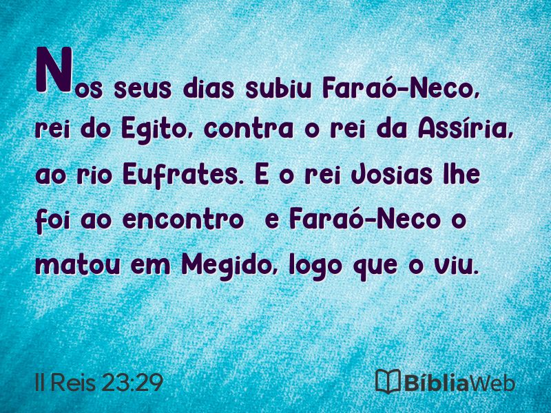 II Reis 23:29 em imagem para compartilhar