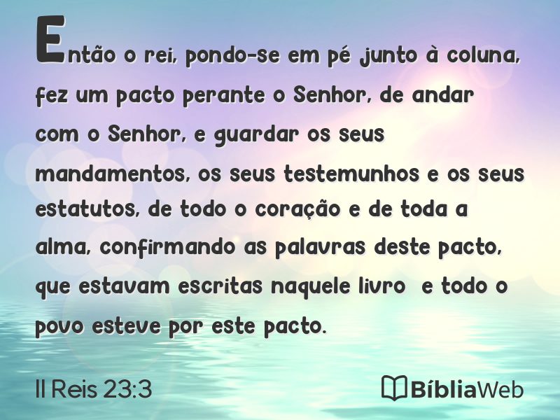 II Reis 23:3 em imagem para compartilhar