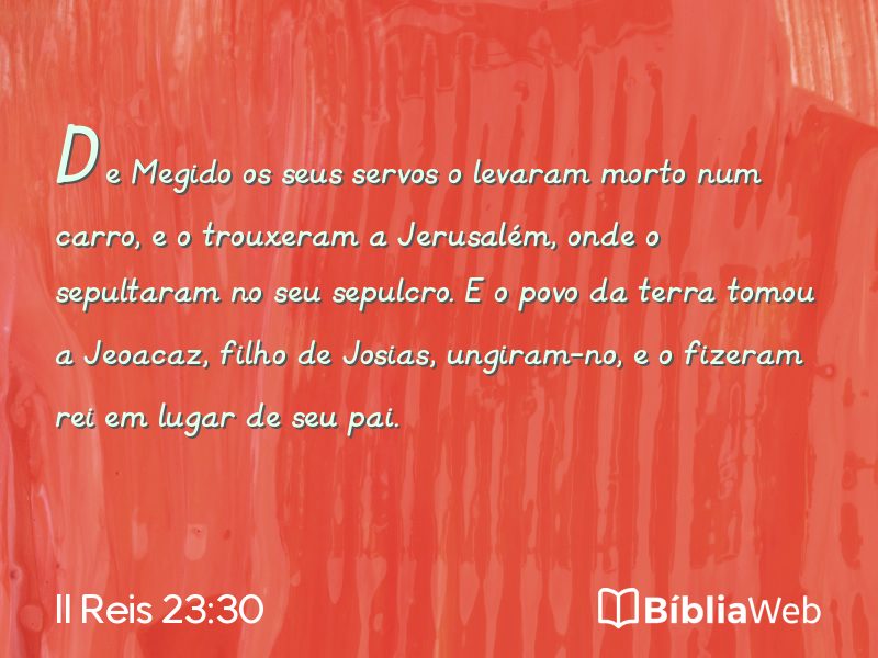 II Reis 23:30 em imagem para compartilhar