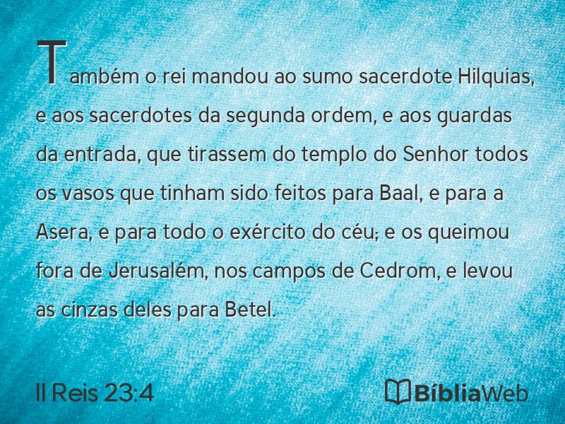 II Reis 23:4 em imagem para compartilhar