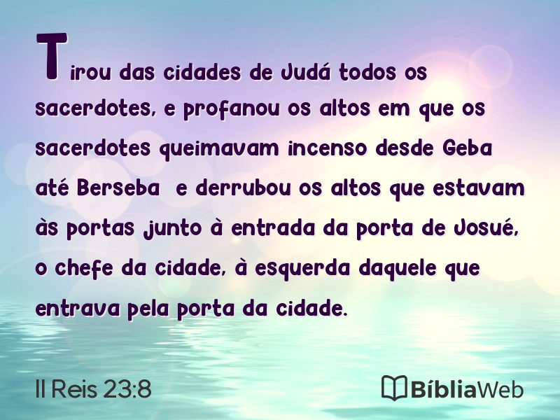 II Reis 23:8 em imagem para compartilhar