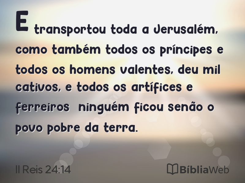 II Reis 24:14 em imagem para compartilhar