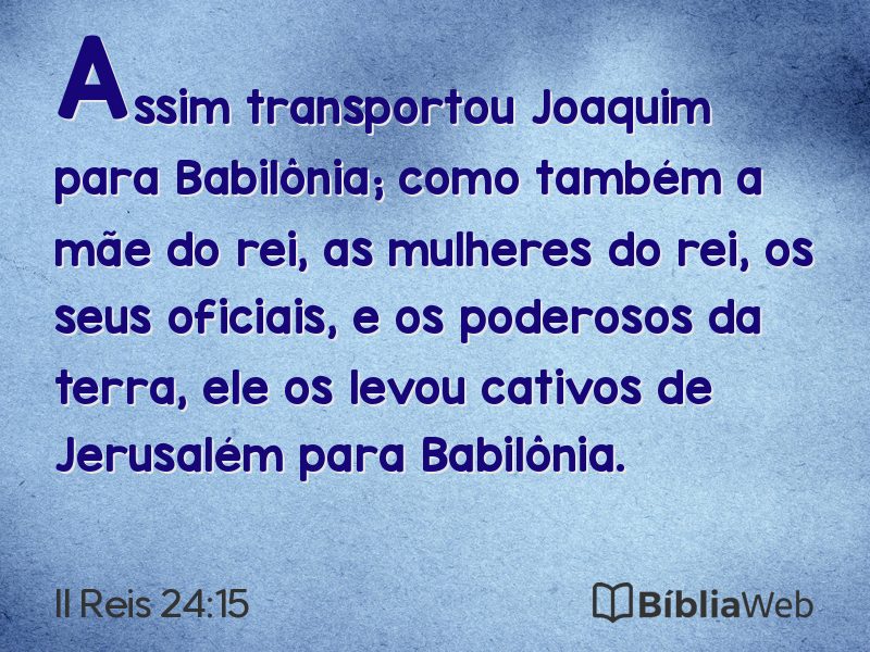 II Reis 24:15 em imagem para compartilhar
