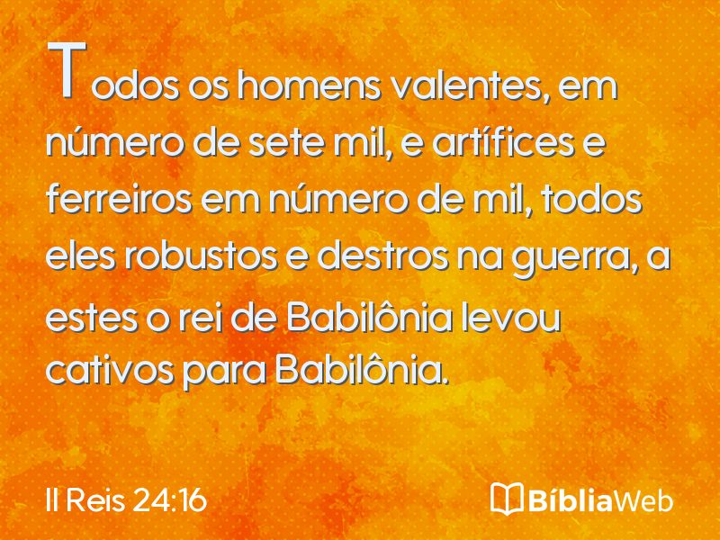 II Reis 24:16 em imagem para compartilhar