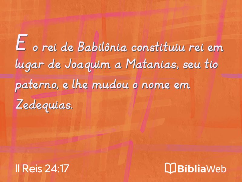 II Reis 24:17 em imagem para compartilhar