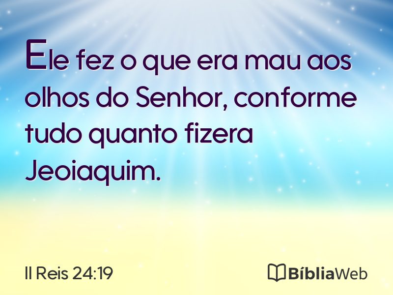 II Reis 24:19 em imagem para compartilhar