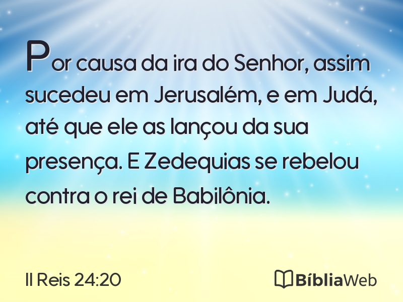 II Reis 24:20 em imagem para compartilhar