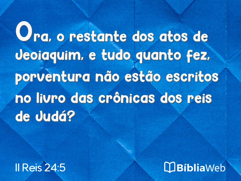 II Reis 24:5 em imagem para compartilhar