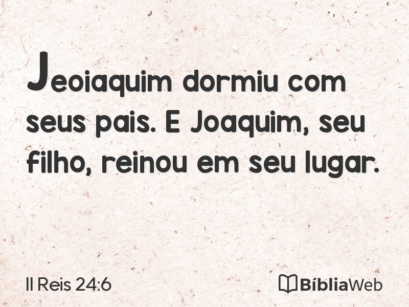 II Reis 24:6 em imagem para compartilhar