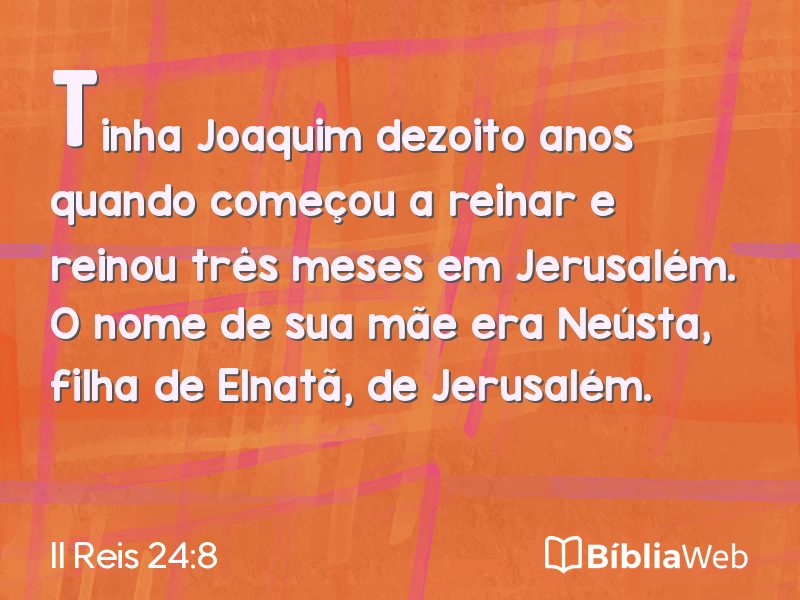 II Reis 24:8 em imagem para compartilhar