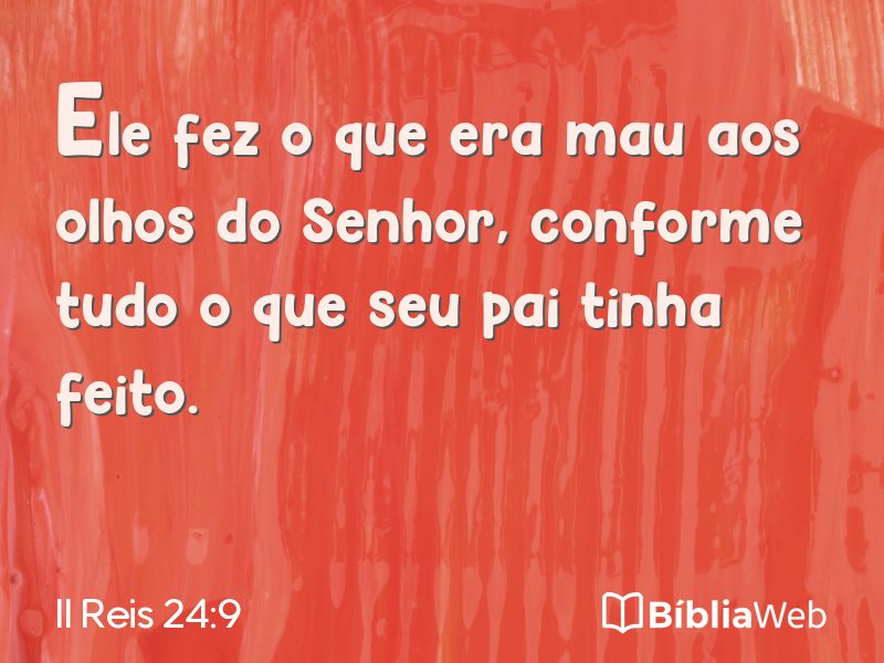 II Reis 24:9 em imagem para compartilhar