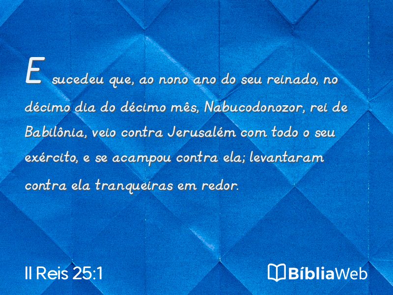 II Reis 25:1 em imagem para compartilhar
