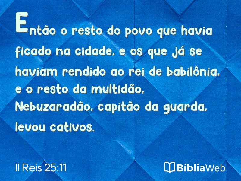 II Reis 25:11 em imagem para compartilhar