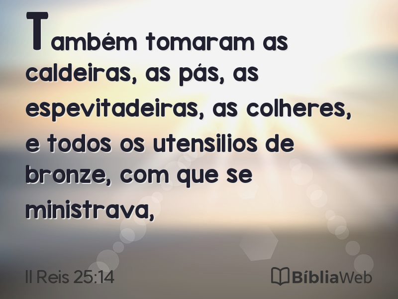 II Reis 25:14 em imagem para compartilhar