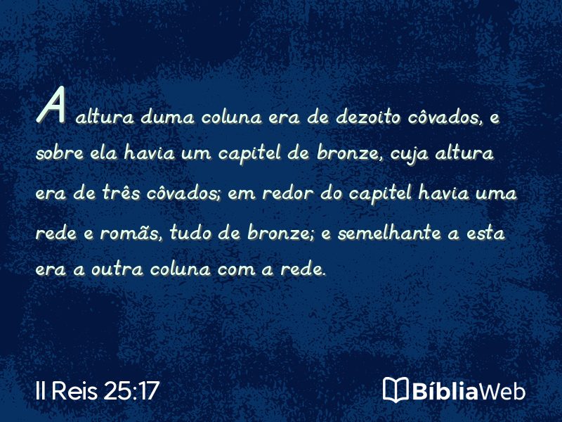 II Reis 25:17 em imagem para compartilhar