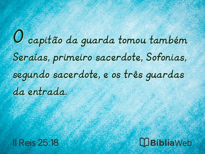 II Reis 25:18 em imagem para compartilhar