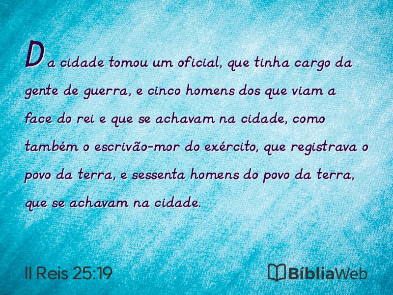 II Reis 25:19 em imagem para compartilhar