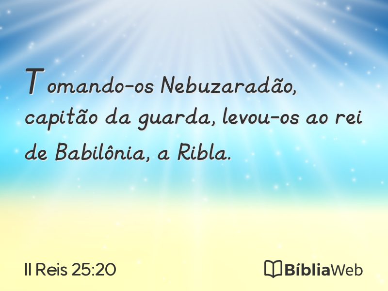 II Reis 25:20 em imagem para compartilhar