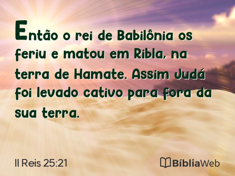 II Reis 25:21 em imagem para compartilhar