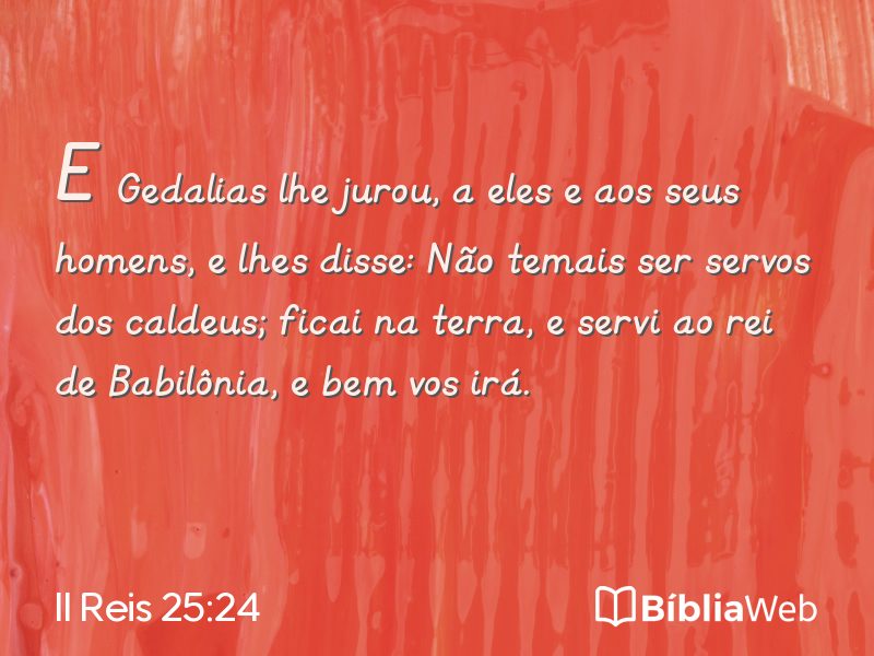 II Reis 25:24 em imagem para compartilhar