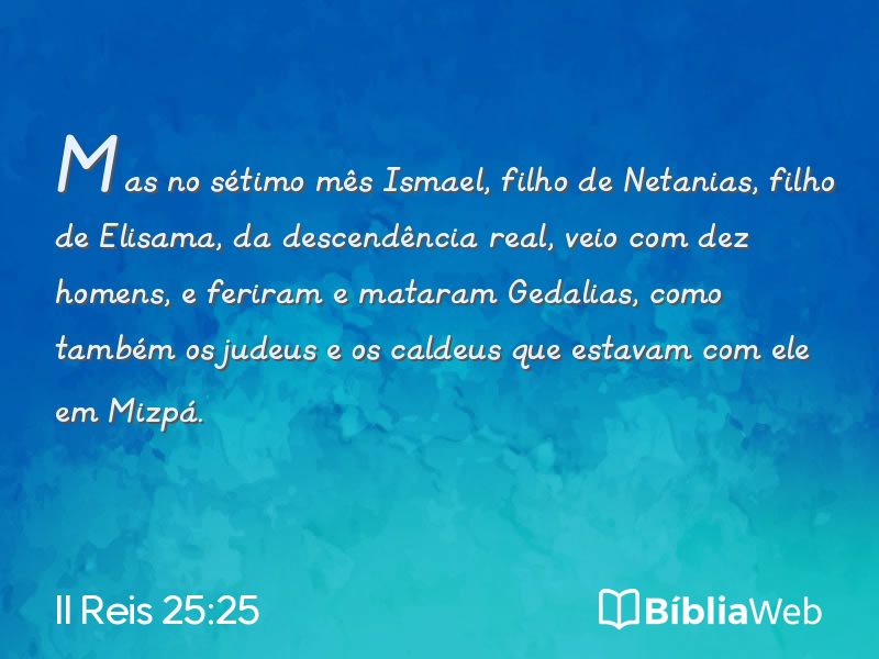 II Reis 25:25 em imagem para compartilhar