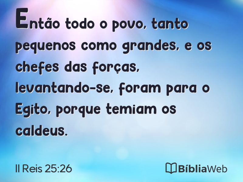 II Reis 25:26 em imagem para compartilhar