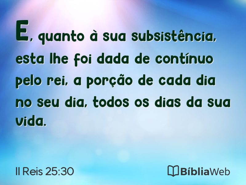 II Reis 25:30 em imagem para compartilhar