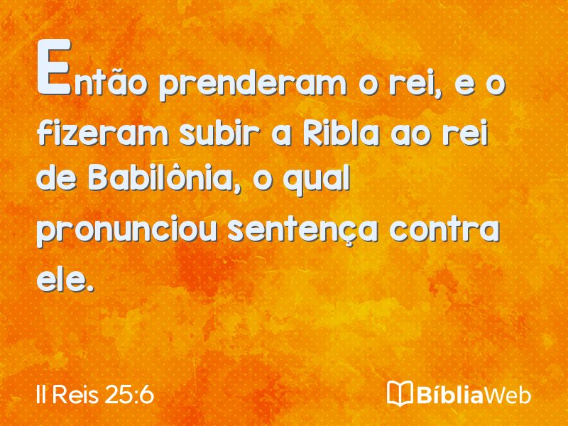 II Reis 25:6 em imagem para compartilhar