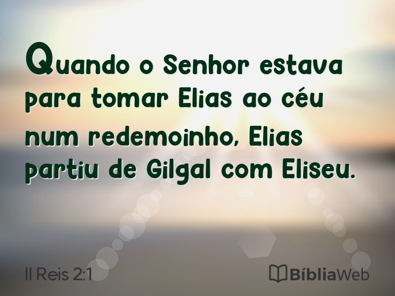 II Reis 2:1 em imagem para compartilhar