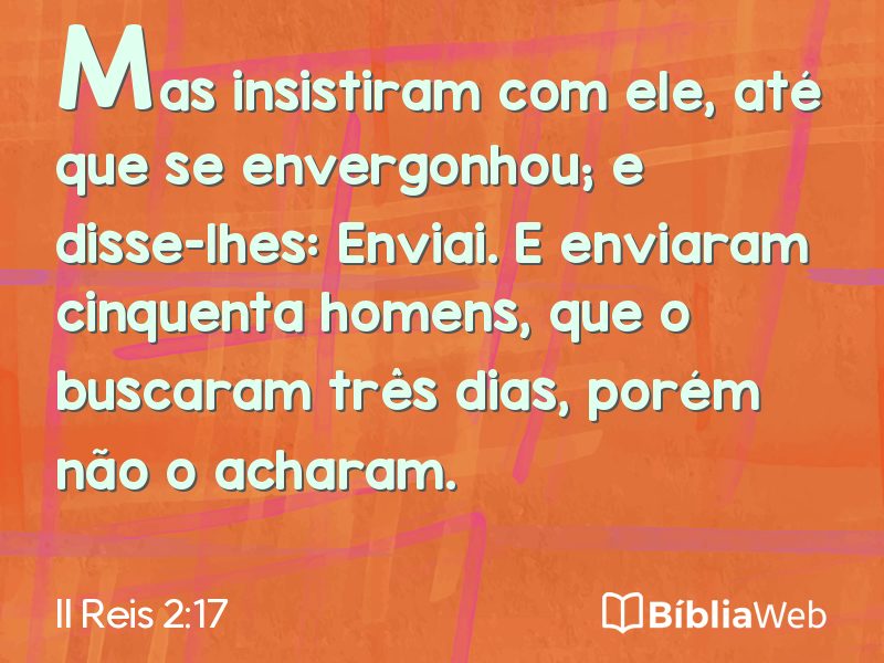 II Reis 2:17 em imagem para compartilhar