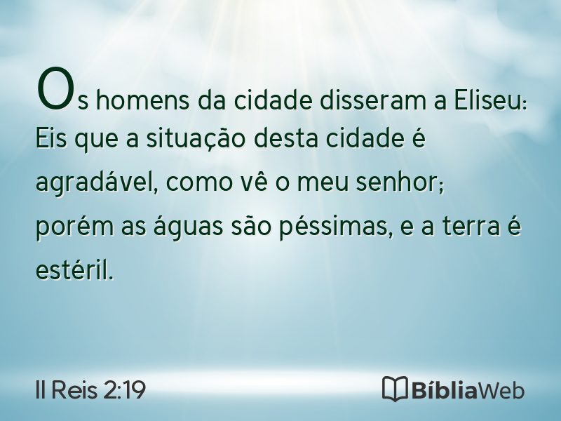 II Reis 2:19 em imagem para compartilhar