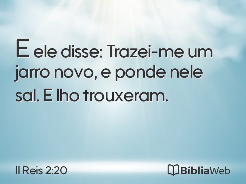 II Reis 2:20 em imagem para compartilhar