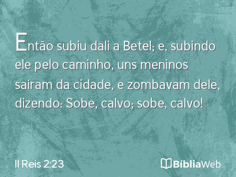 II Reis 2:23 em imagem para compartilhar