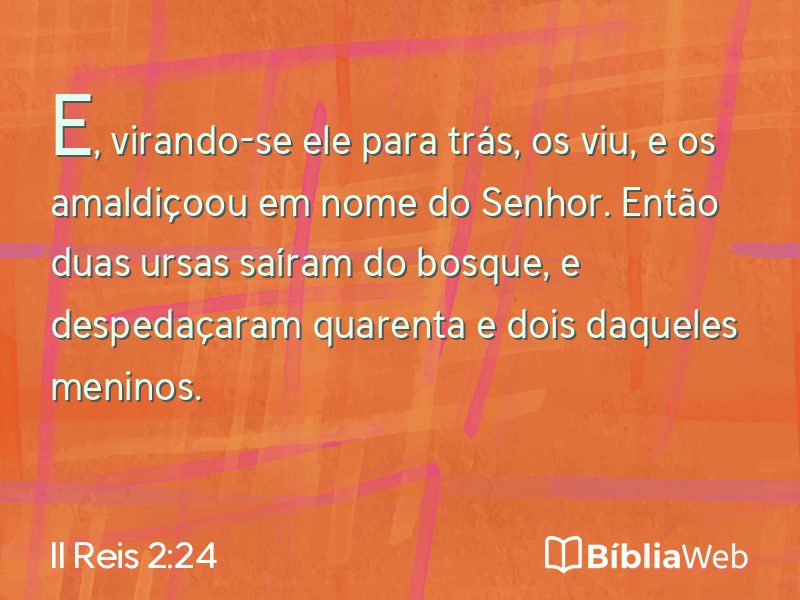 II Reis 2:24 em imagem para compartilhar