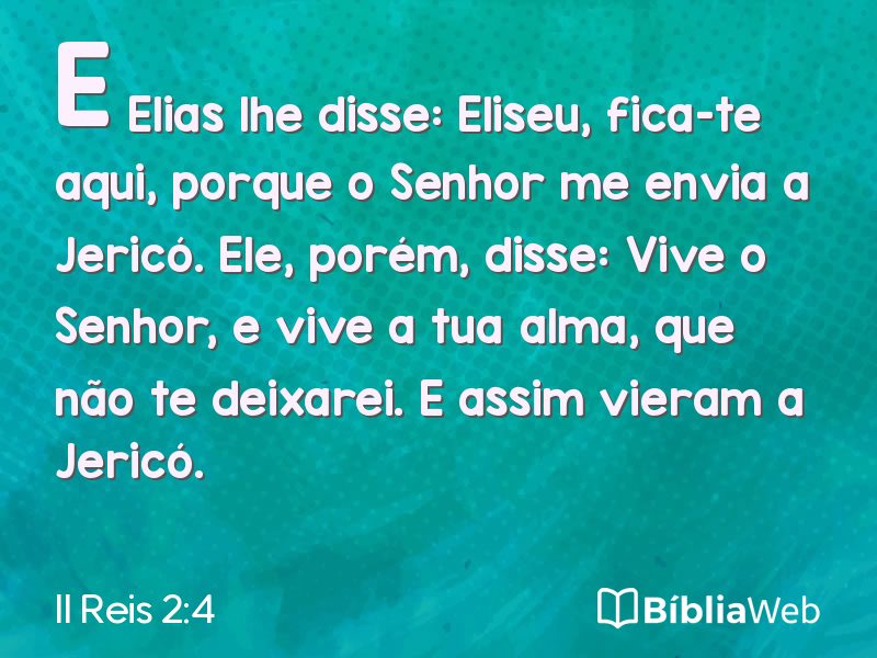 II Reis 2:4 em imagem para compartilhar