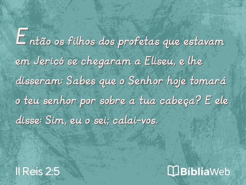 II Reis 2:5 em imagem para compartilhar