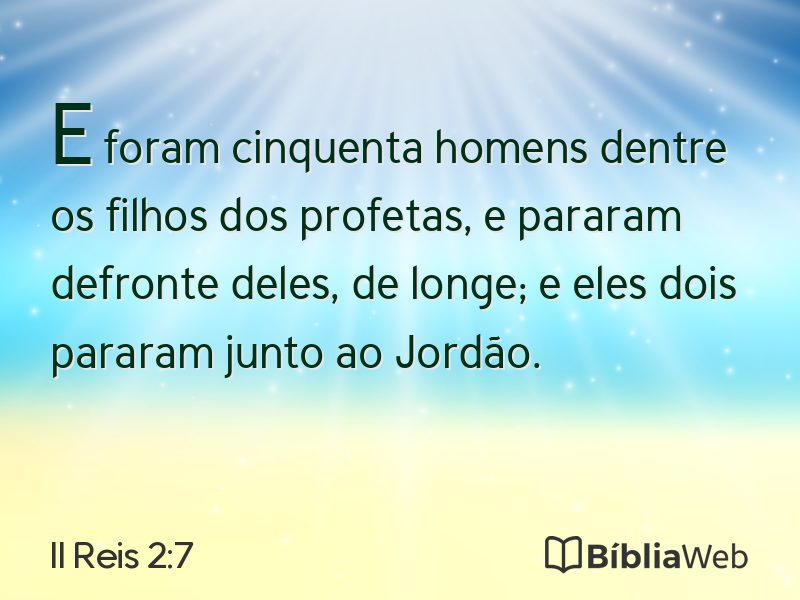 II Reis 2:7 em imagem para compartilhar