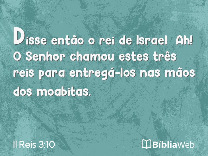 II Reis 3:10 em imagem para compartilhar