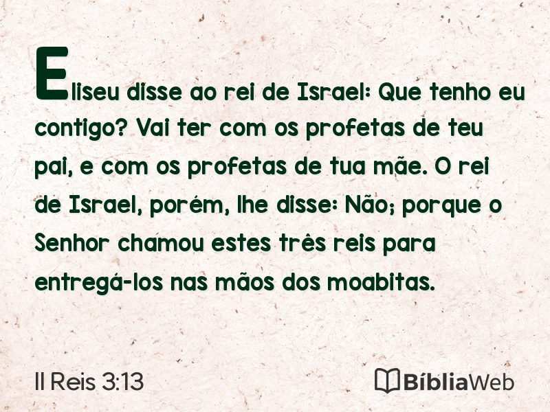 II Reis 3:13 em imagem para compartilhar