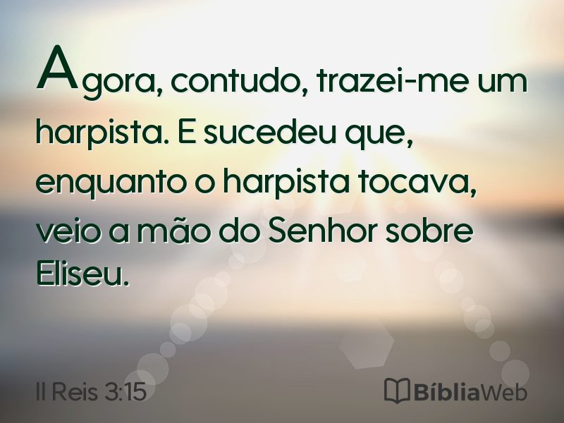 II Reis 3:15 em imagem para compartilhar