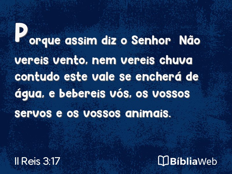 II Reis 3:17 em imagem para compartilhar