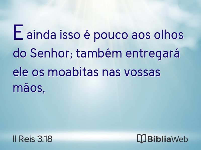 II Reis 3:18 em imagem para compartilhar